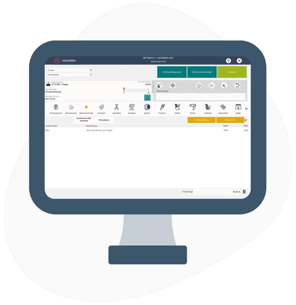 Kassensoftware für Friseure